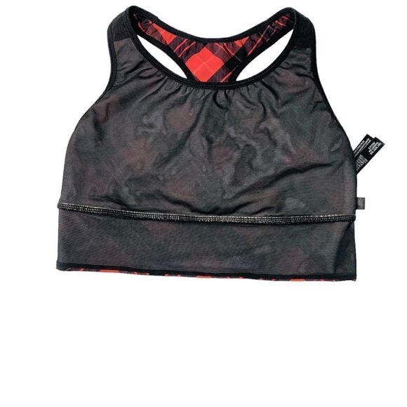 Victoria SPORT Red and Black Plaid Racerback Sports Bra Size Small - Picture 4 of 5